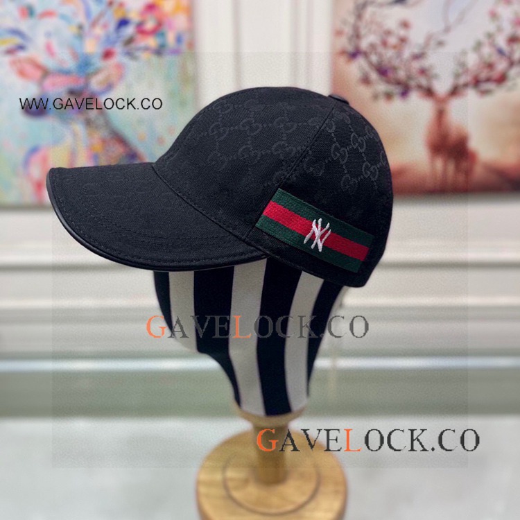 N Y Yankees x GG Baseball cap in Canvas Black